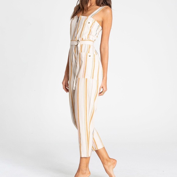 Billabong Pants - Billabong | Light the Night Stripe Jumpsuit NWT M